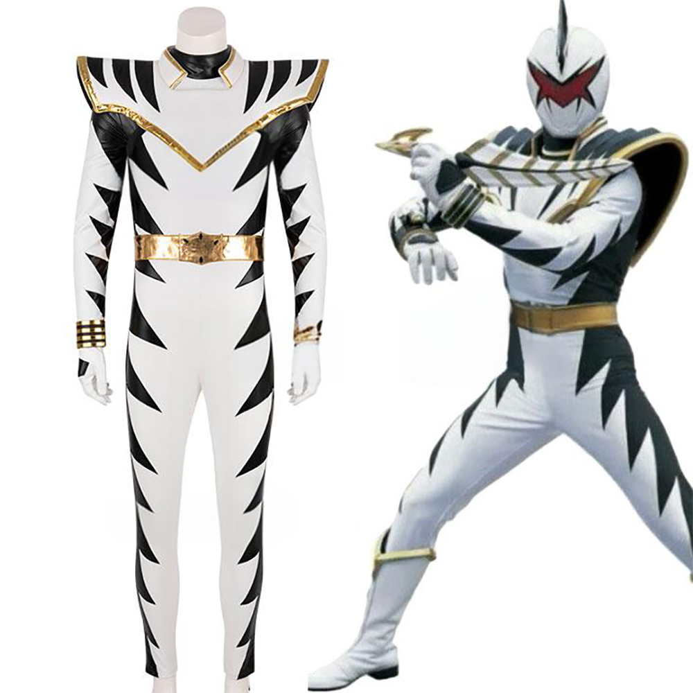 Power Rangers Dino Thunder White Dino Ranger Cosplay Costume